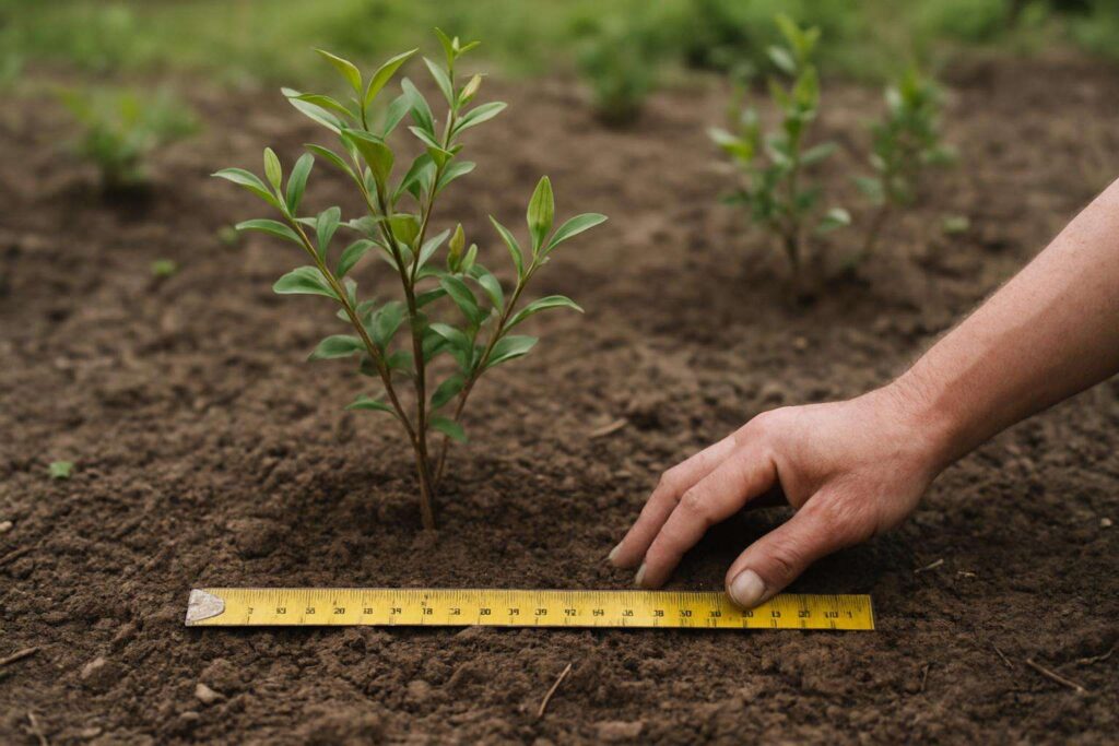 Rozstaw sadzenia borówki – ile krzewów na metr?