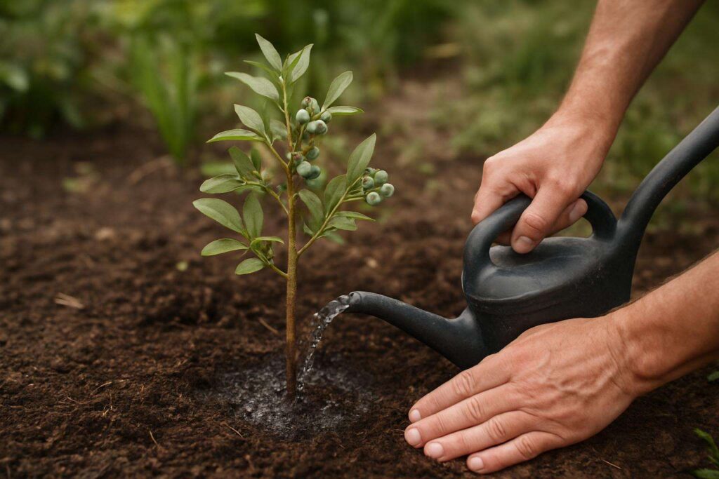 Pielęgnacja borówki w pierwszym roku po posadzeniu